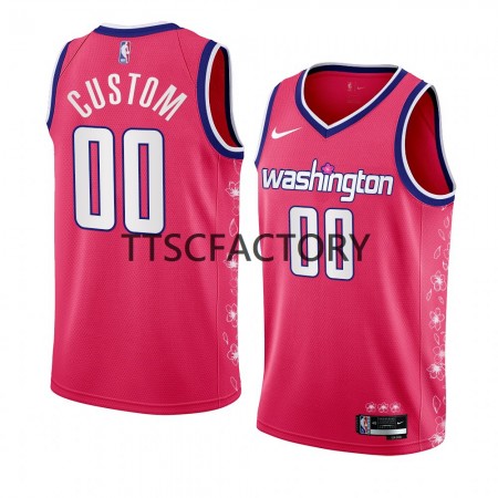 Maillot Basket Washington Wizards Personnalisé Nike 2022-23 City Edition Rose Swingman - Homme